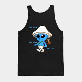 little smurf blue cat Tank Top